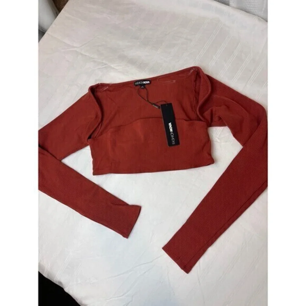 Terracotta Cropped Top‎ Sweater Size M RefN14